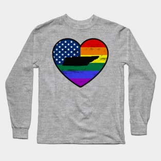 Tennessee United States Gay Pride Flag Heart Long Sleeve T-Shirt